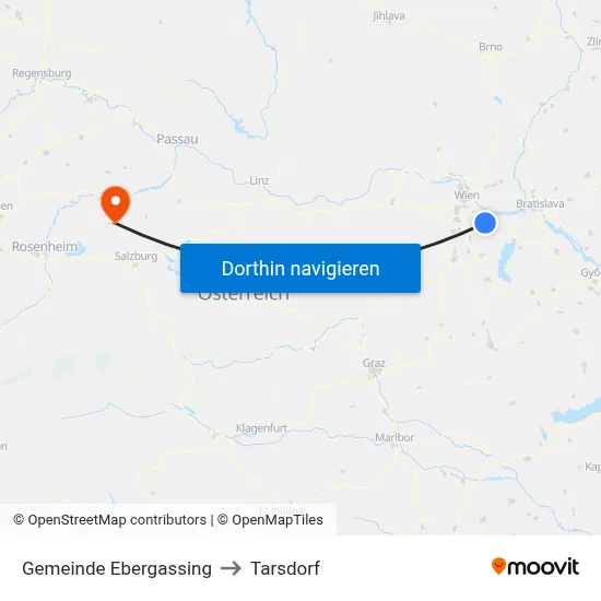 Gemeinde Ebergassing to Tarsdorf map