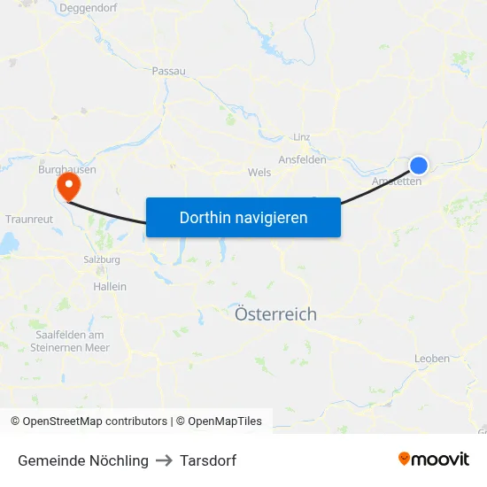 Gemeinde Nöchling to Tarsdorf map
