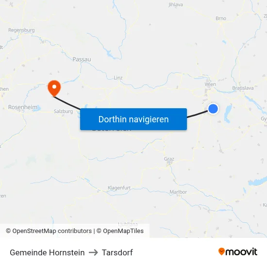 Gemeinde Hornstein to Tarsdorf map