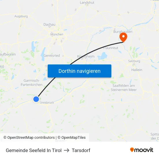 Gemeinde Seefeld In Tirol to Tarsdorf map