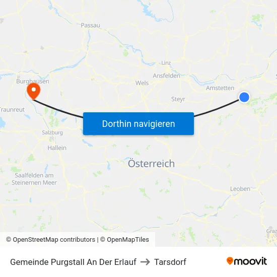 Gemeinde Purgstall An Der Erlauf to Tarsdorf map