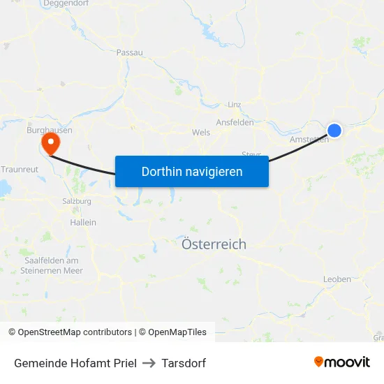 Gemeinde Hofamt Priel to Tarsdorf map