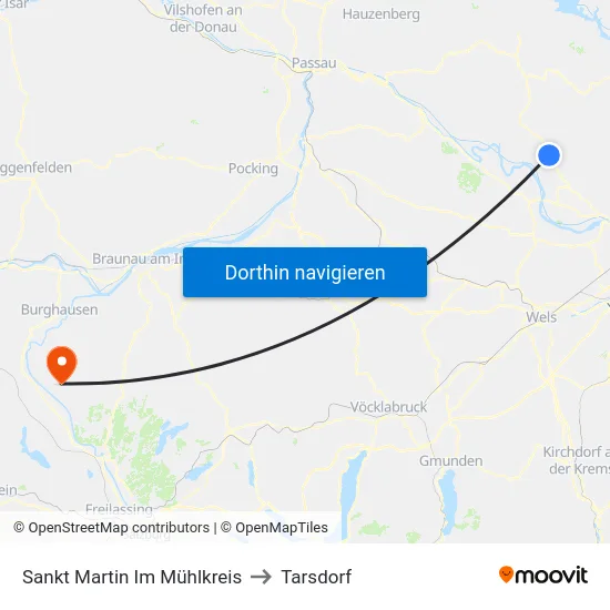 Sankt Martin Im Mühlkreis to Tarsdorf map