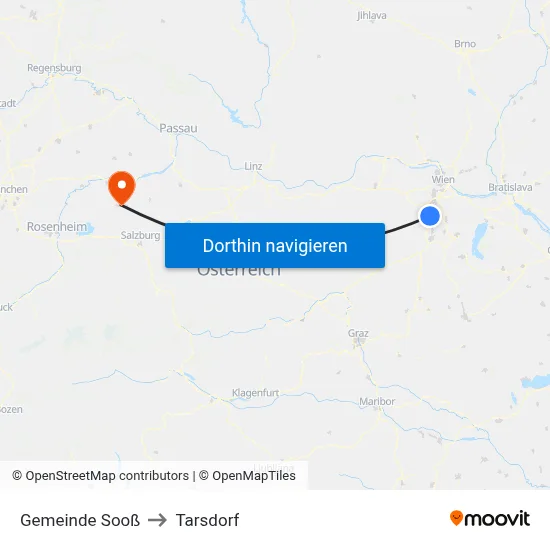 Gemeinde Sooß to Tarsdorf map
