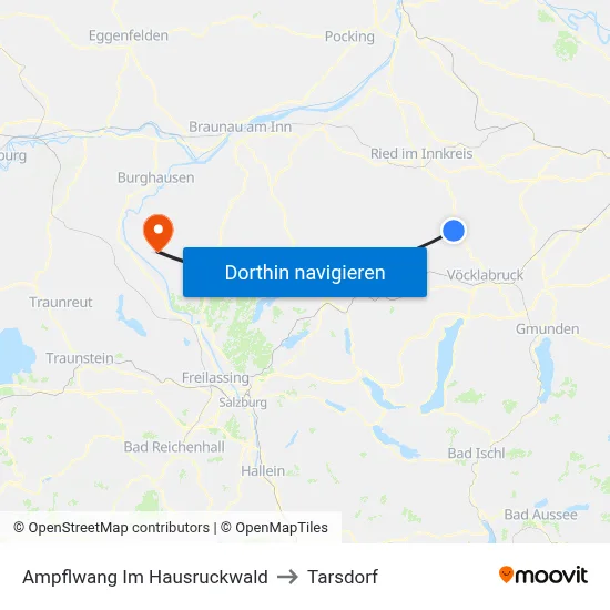 Ampflwang Im Hausruckwald to Tarsdorf map