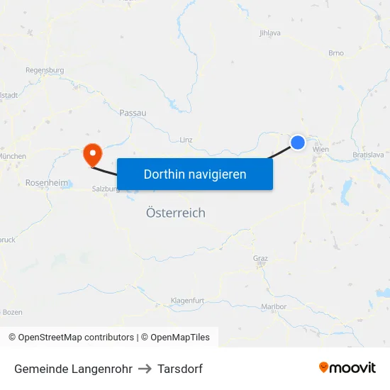 Gemeinde Langenrohr to Tarsdorf map