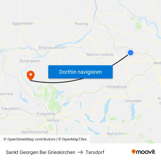 Sankt Georgen Bei Grieskirchen to Tarsdorf map