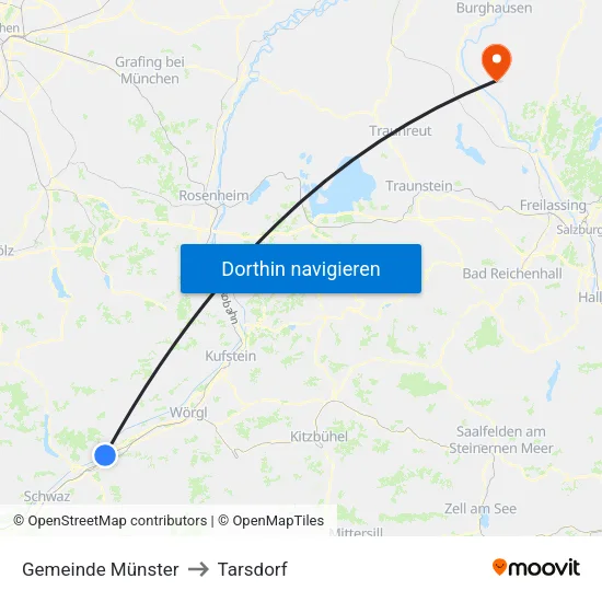 Gemeinde Münster to Tarsdorf map