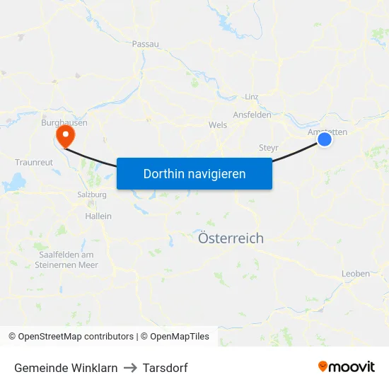 Gemeinde Winklarn to Tarsdorf map