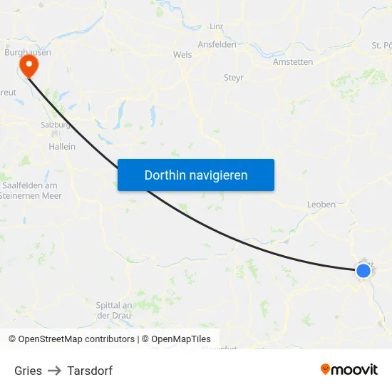 Gries to Tarsdorf map