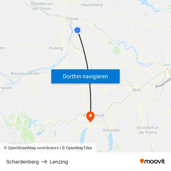 Schardenberg to Lenzing map