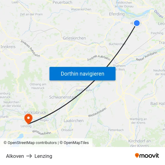 Alkoven to Lenzing map