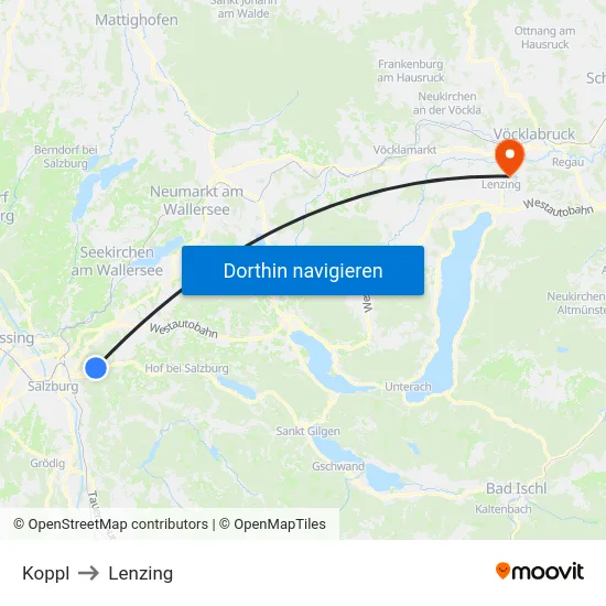 Koppl to Lenzing map