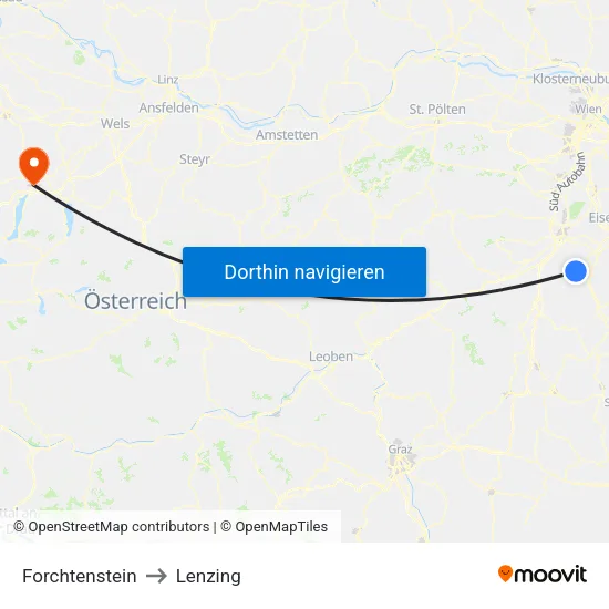 Forchtenstein to Lenzing map