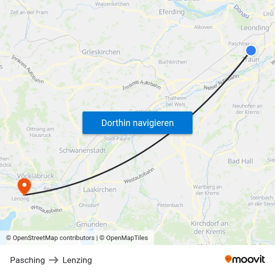 Pasching to Lenzing map