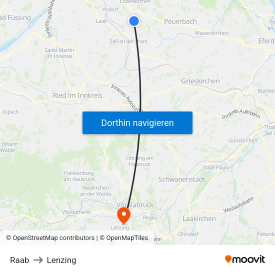 Raab to Lenzing map
