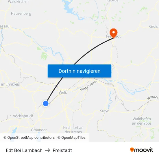 Edt Bei Lambach to Freistadt map