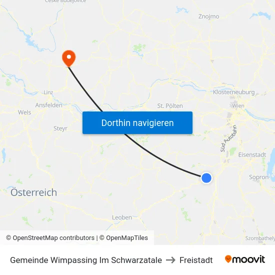 Gemeinde Wimpassing Im Schwarzatale to Freistadt map