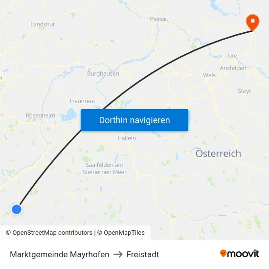 Marktgemeinde Mayrhofen to Freistadt map