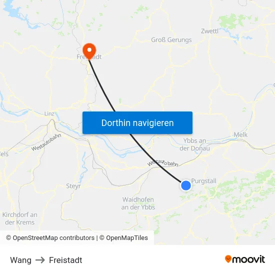 Wang to Freistadt map