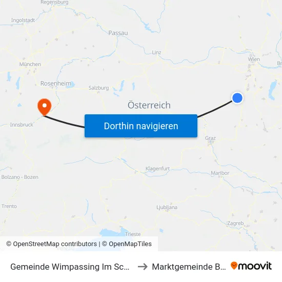 Gemeinde Wimpassing Im Schwarzatale to Marktgemeinde Brixlegg map