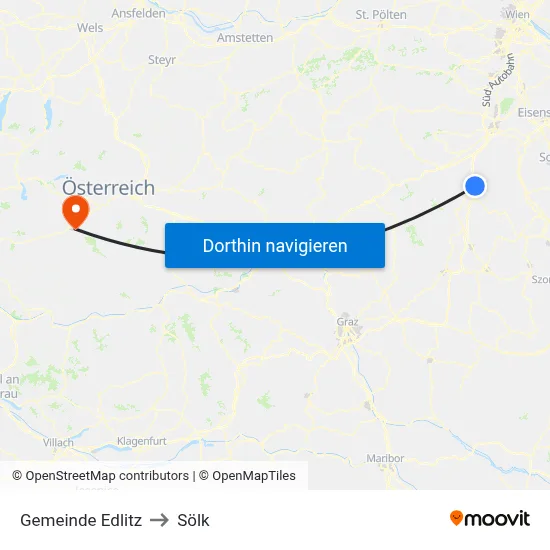 Gemeinde Edlitz to Sölk map