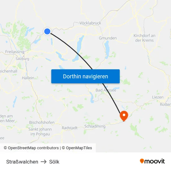 Straßwalchen to Sölk map