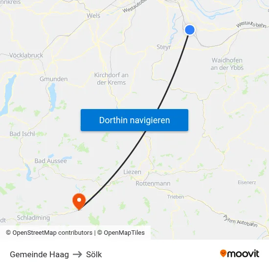 Gemeinde Haag to Sölk map