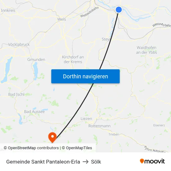 Gemeinde Sankt Pantaleon-Erla to Sölk map