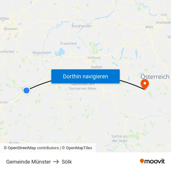 Gemeinde Münster to Sölk map