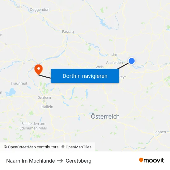 Naarn Im Machlande to Geretsberg map