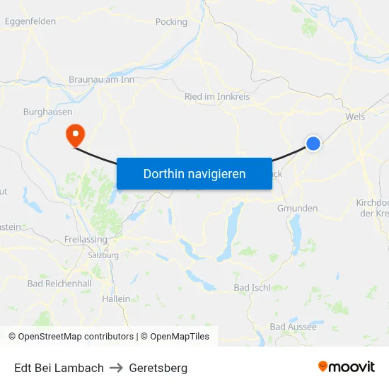 Edt Bei Lambach to Geretsberg map