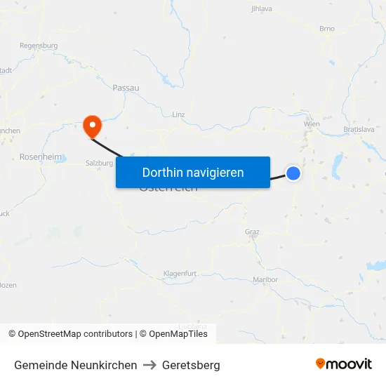 Gemeinde Neunkirchen to Geretsberg map