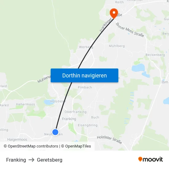 Franking to Geretsberg map