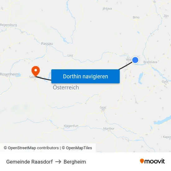 Gemeinde Raasdorf to Bergheim map