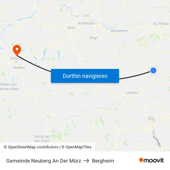 Gemeinde Neuberg An Der Mürz to Bergheim map