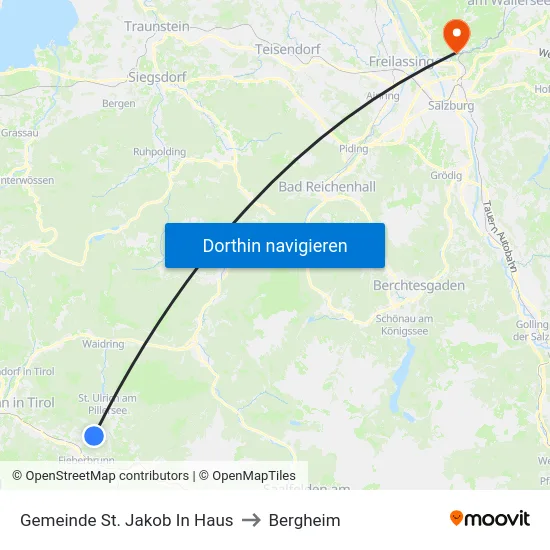 Gemeinde St. Jakob In Haus to Bergheim map