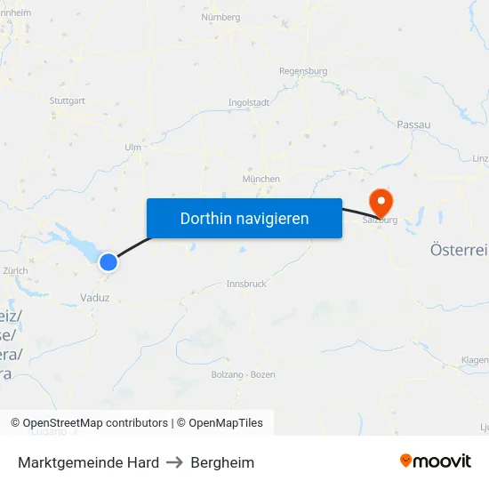 Marktgemeinde Hard to Bergheim map