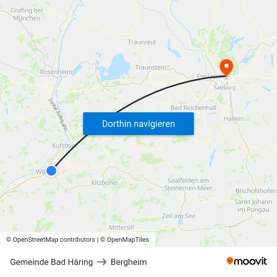 Gemeinde Bad Häring to Bergheim map