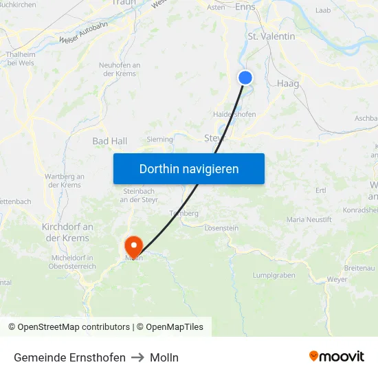 Gemeinde Ernsthofen to Molln map