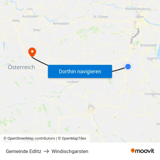 Gemeinde Edlitz to Windischgarsten map