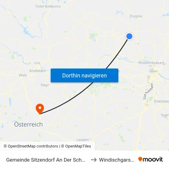 Gemeinde Sitzendorf An Der Schmida to Windischgarsten map