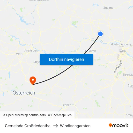 Gemeinde Großriedenthal to Windischgarsten map