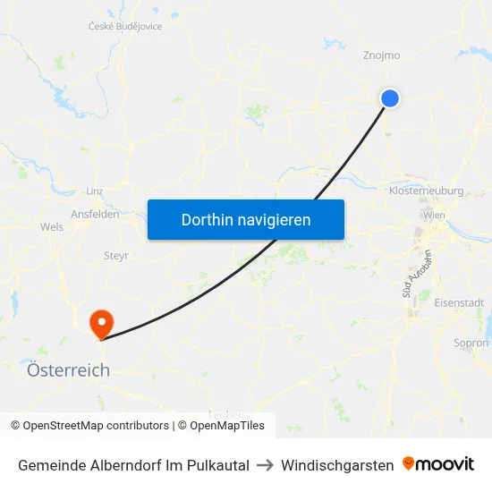 Gemeinde Alberndorf Im Pulkautal to Windischgarsten map