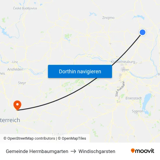 Gemeinde Herrnbaumgarten to Windischgarsten map