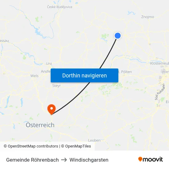 Gemeinde Röhrenbach to Windischgarsten map