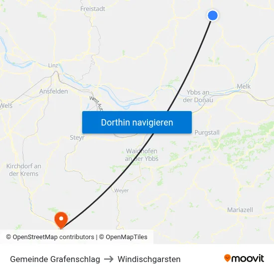 Gemeinde Grafenschlag to Windischgarsten map