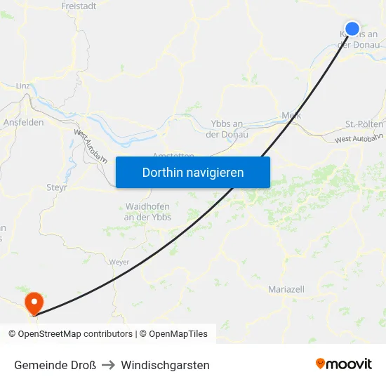 Gemeinde Droß to Windischgarsten map
