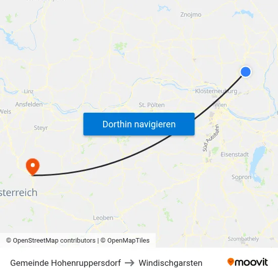 Gemeinde Hohenruppersdorf to Windischgarsten map