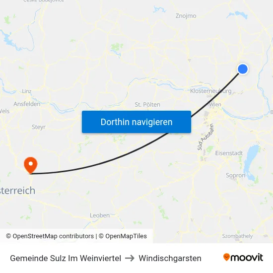 Gemeinde Sulz Im Weinviertel to Windischgarsten map